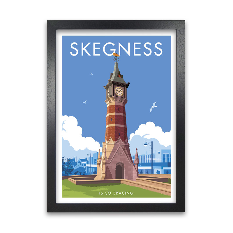 Skegness by Stephen Millership - Print, 84.1 cm H x 59.4 cm W x 5 cm D, Black
