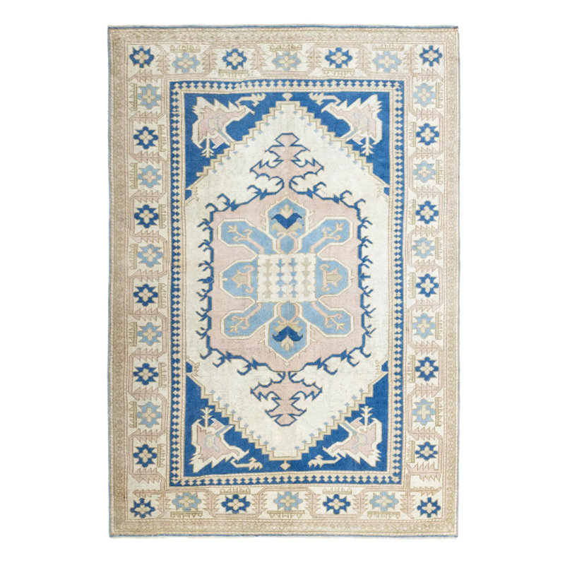 Tapis oriental en laine tissé à la main Kaman