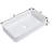 Sleek Appearance 24"X14" Ceramic Bathroom Sink - Rectangular Vessel, Low Water Absorption, For Multiple Spaces Vessel Type, Acid Resistance, Environments