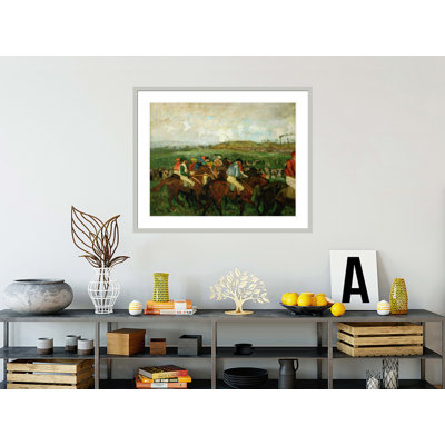 Course de messieurs. «Avant le départ» par Edgar Degas, impression giclée sur cadre