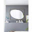Miroir coquelicot avec cadre en métal doré 30 po x 1 po x 40 po - Pièce de décoration de salle de bain et de décoration de style ovale moderne Élément chic