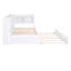 Lit de jour simple avec lit gigogne, armoires de rangement et ports USB, lit d'invité