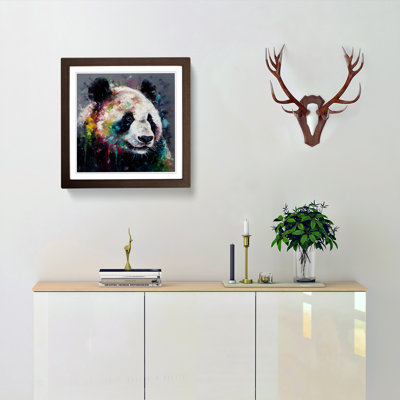 Panda Palette Knife Painting No.2 - Framed Print