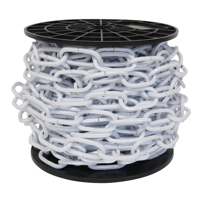Chaîne de lustre décorative à maillons standard (65 pieds), Blanc