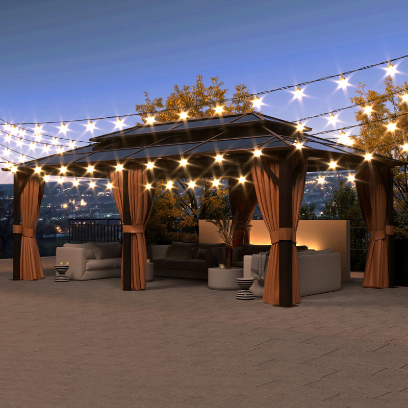  20 Ft. W x 12 Ft. Aluminum Patio Gazebo, 20 Ft. W x 12 Ft. D