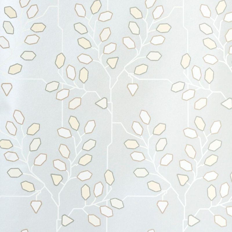 Papier peint Schumacher x Neisha Crosland, Blanc argenté