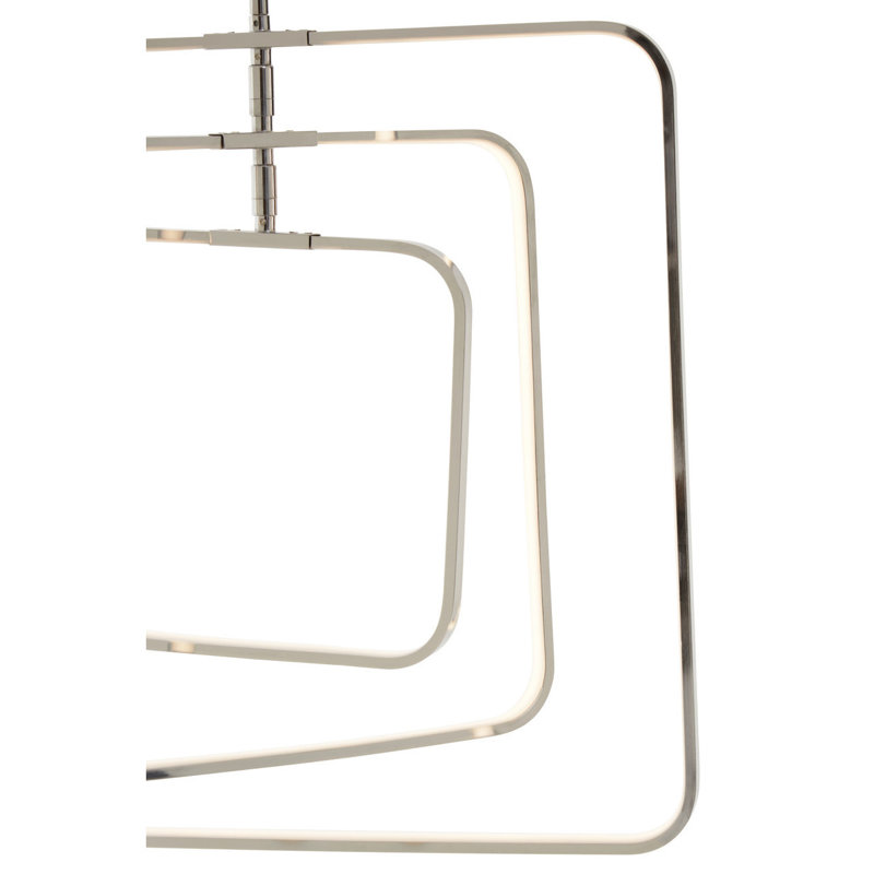 Armengol 1 - Light Silver LED Square/Rectangle Pendant