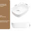 Lavabo de salle de bain ovale classique en céramique blanche classique pour salle de bain, style tendance, couverture antitaches, procédé d'installation rapide et solide