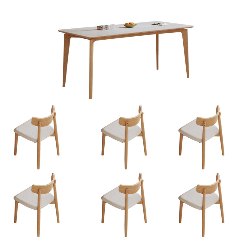Table de salle à manger et chaises Elegant, H 29,52 po x L 70,86 po x l 31,49 po