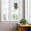 13.25"H Butterfly Cluster Stained Glass Window Panel