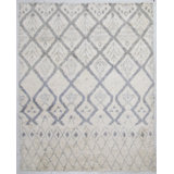 Moroccan Hand-Knotted Gray/Ivory Area Rug