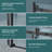 48"W X 76"H Single-Slide Shower Door - 8Mm Tempered Glass With 304 Stainless Steel Frame, Matte Black-121703689