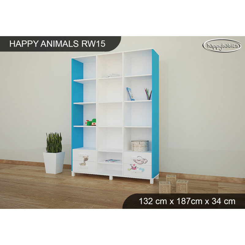 187cm H X 132cm W Kids Bookcase, Blue