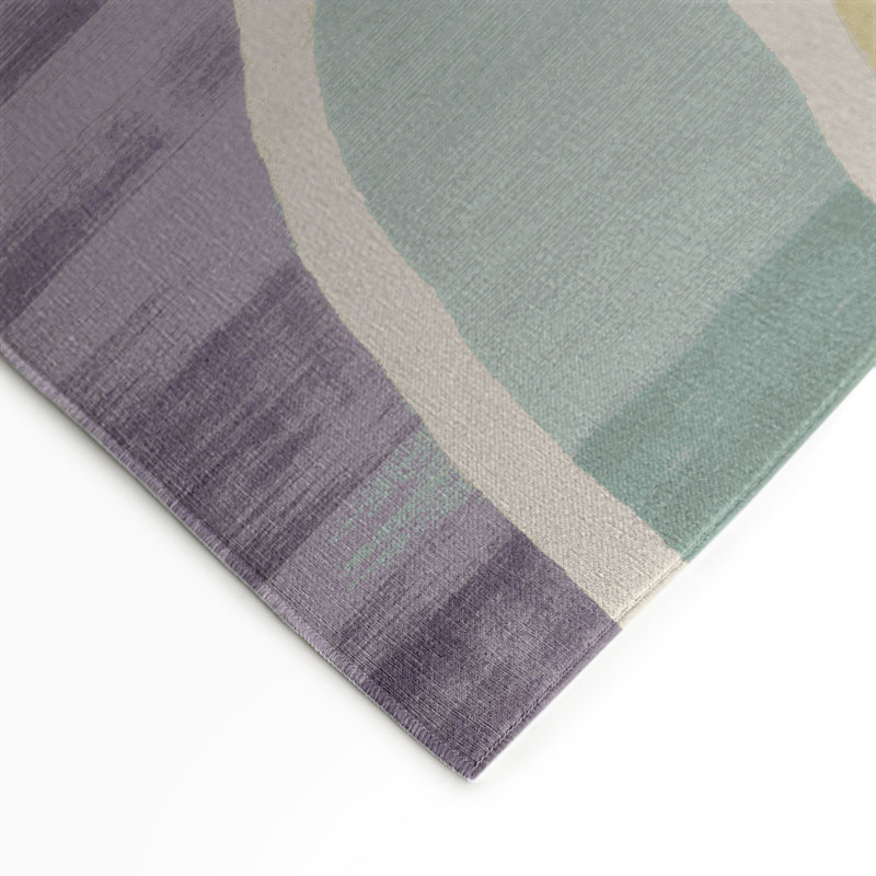 Watercolor Beige Indoor and Outdoor Area Rug, Rectangle 3' x 5'