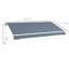 Auvent de patio rétractable 12 'x 10'. Manivelle manuelle et tissu à l'eau. Cadre en aluminium pour différentes surfaces et environnements. Gris anthracite - avec manivelle silencieuse, balcon, cour,