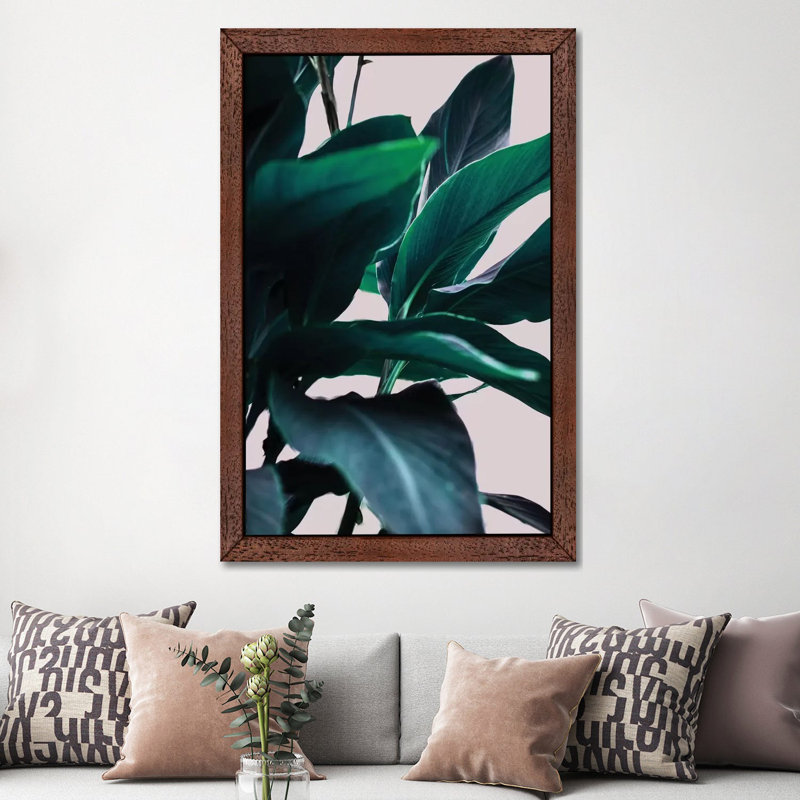 Leaves IV by Mareike BÃ¶hmer - Print on Canvas, 66.04 cm H x 45.72 cm W, Brown Framed