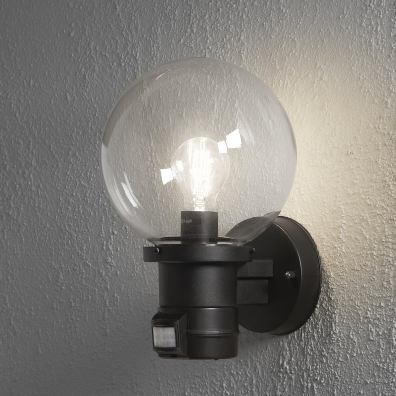 Nemi Outdoor Armed Sconce, Matt Black