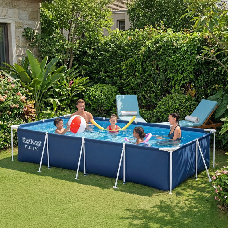 Bestway Steel Pro Rectangular Above Ground Swimming Pool , 13'1" x 6'11" x 32"