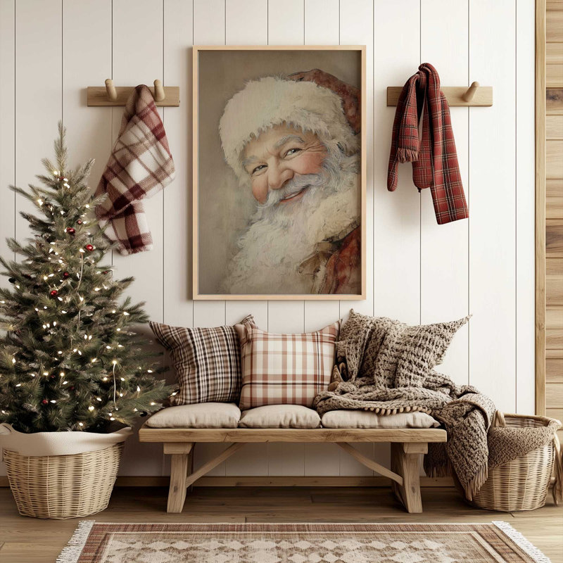 «Jolly Saint Nick», reproduction d'art, 12 po x 16 po, Or poli