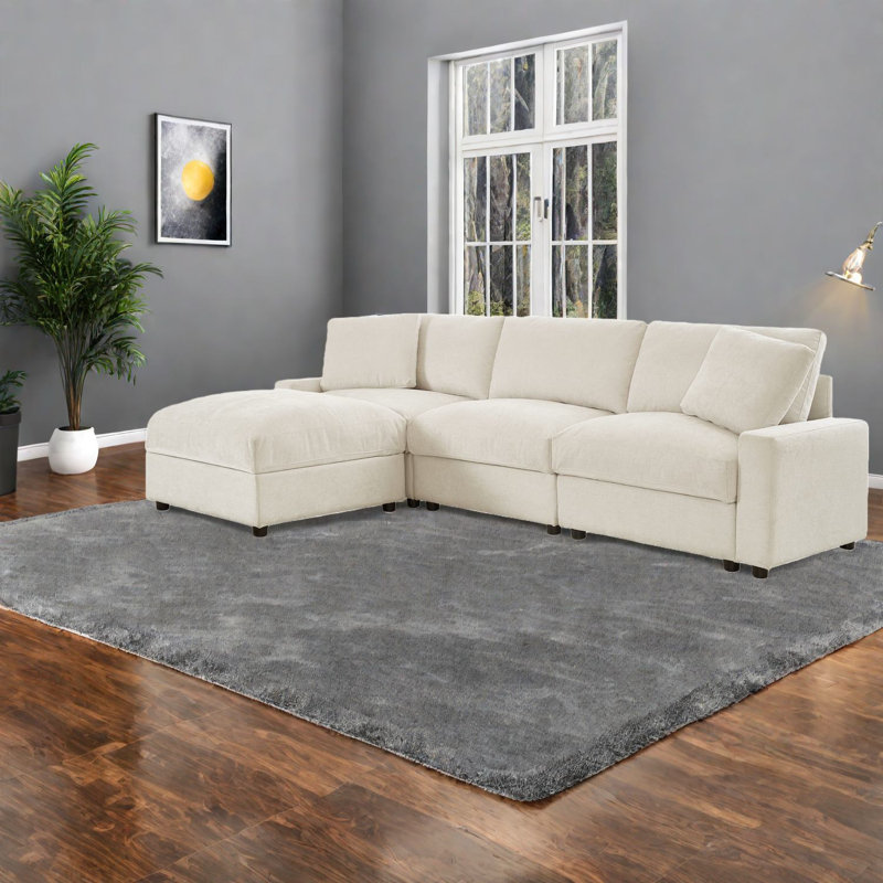 Modulaires spacieux et modulaires avec rangement, conception moderne en polyester