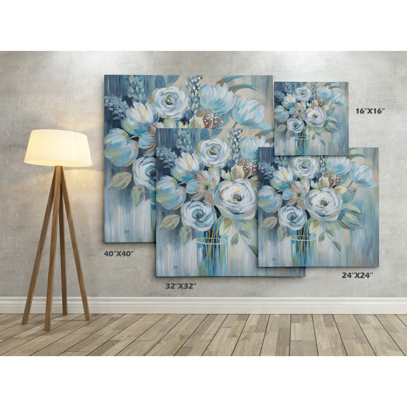 « à l’huile », peinture à l’huile sur toile tendue, H 32 po x l 32 po x P 1,5 po