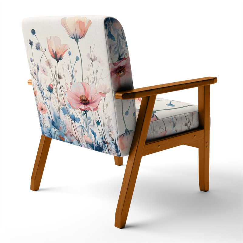 Chaise rembourrée Wildflowers Harmony, Brown Square Arms