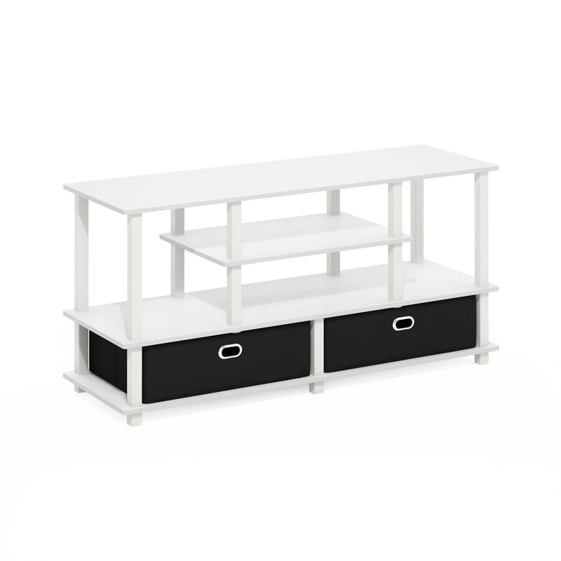 Meuble télé pour téléviseur de 50 po ou moins Lansing, Blanc / noir