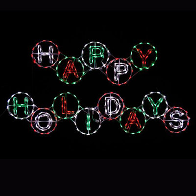 LED Happy Holiday Circular Sign