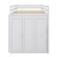 Lit mezzanine polyvalent avec tiroirs de rangement intégrés, bureau de travail spacieux et armoire de style armoire-114355540-114355539