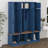 Farmhouse Hall Tree With 4 Hidden Hanging Hooks, Versatile Walnut Seating Bench With 8 Doors, Entryway Shoe Cabinet With Open Compartments-1844997779