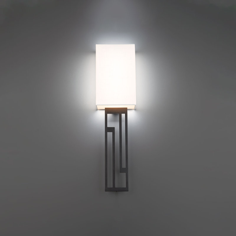 Vander LED Flush Mounted Sconce, Black, 3500K