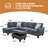 97'' Velvet Sofa-90409117