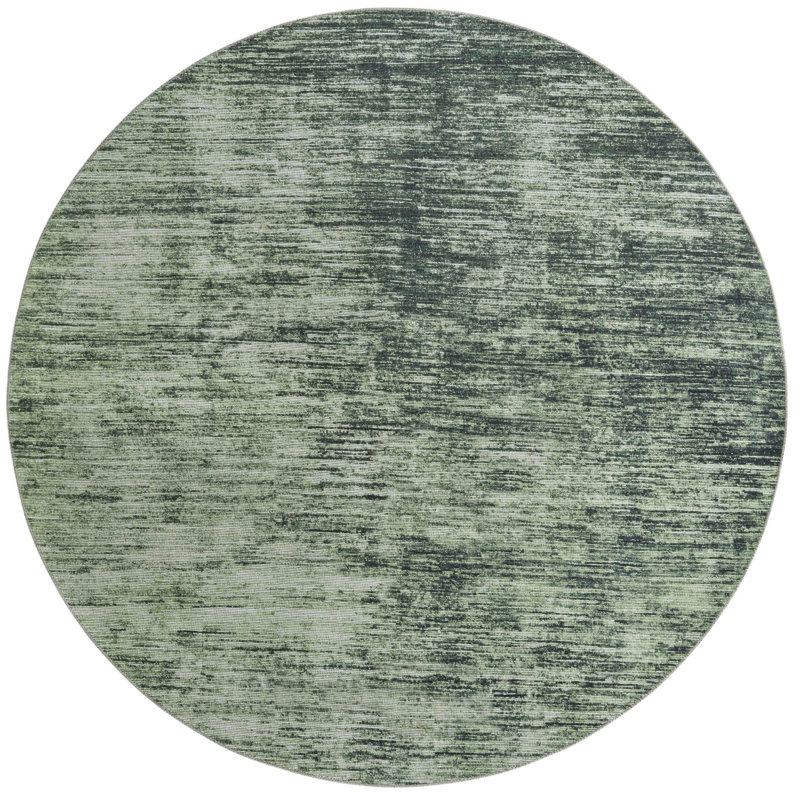 Ikhasa Chenille Abstract Indoor Rug, Round 7'7"