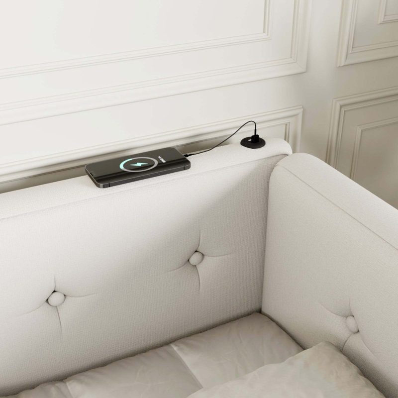 Upholstered Queen Size Platform Bed