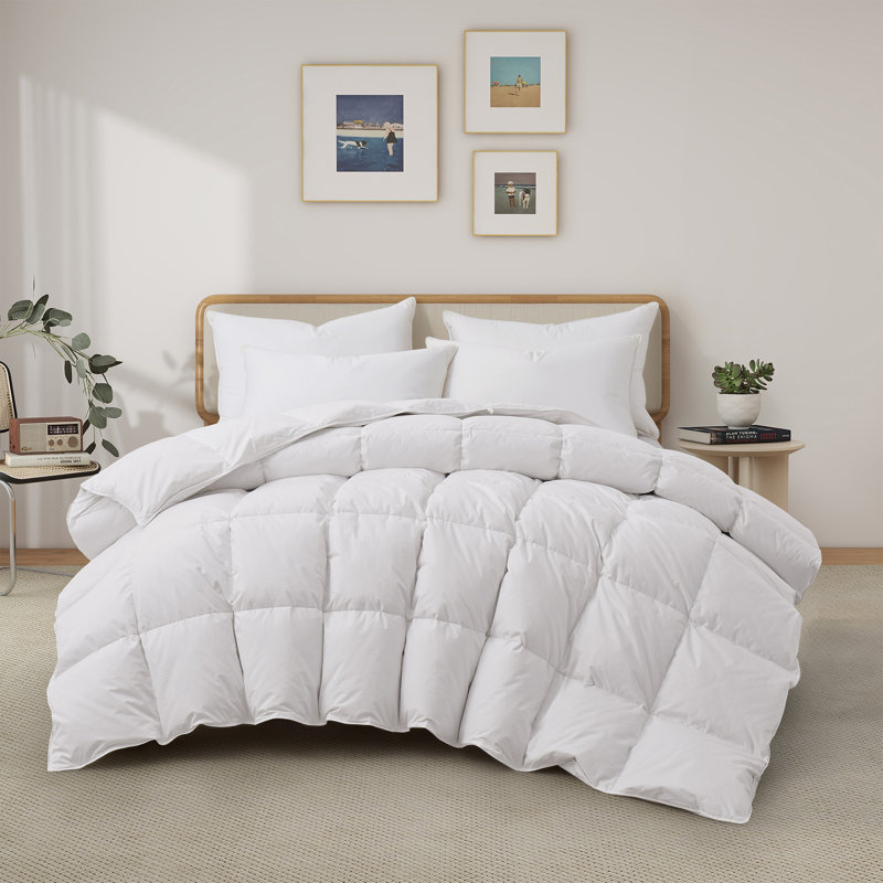 Édredon poids lourd en duvet d'oie, Très grand, Blanc