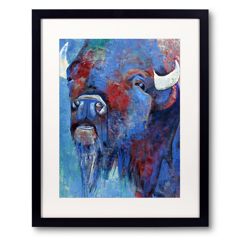 «Indomitable Spirit» par Dara Daniel, Papier avec cadre noir, H 21,25 po x l 17,25 po x P 0,875 po