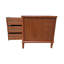 Table de bout étroite en rotin clair noyer Seadrift, table de chevet en bois massif avec 3 tiroirs de rangement, table de chevet moderne pour chambre à coucher, salon, bureau et salle de bain