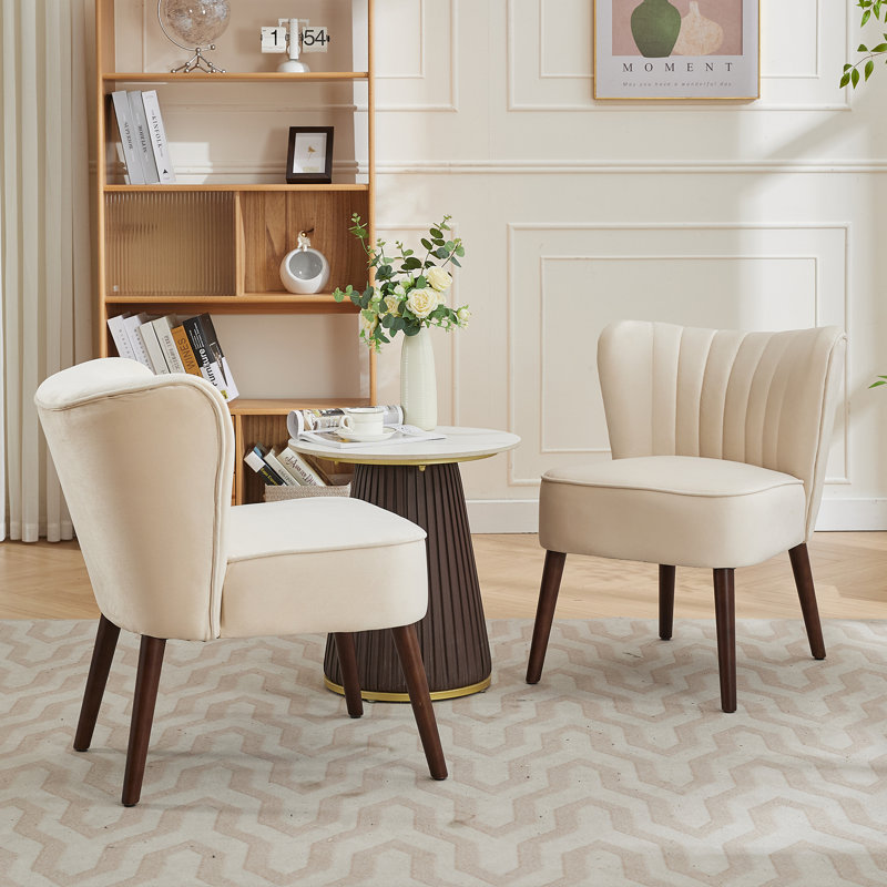 Upholstered Accent Chair, 67" H x 50" W x 59" D, Beige