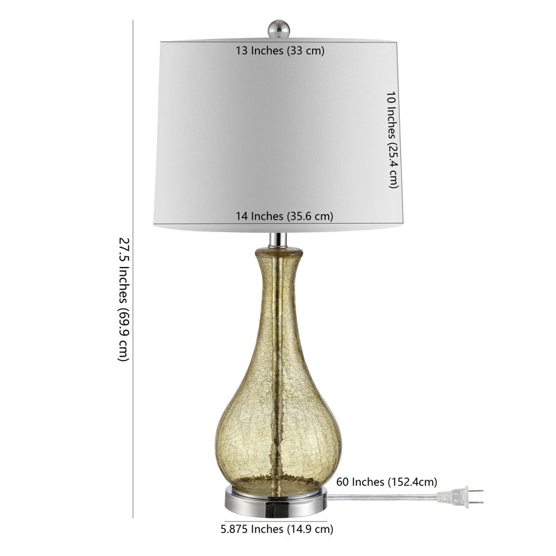 Lampe de table 27,5 po Lodewyk, Ambre craquelé