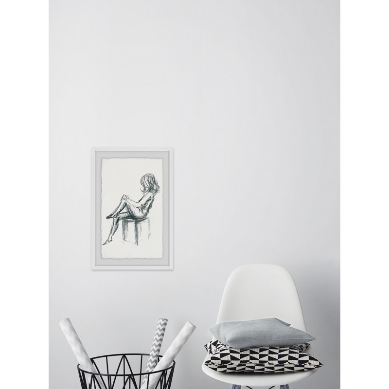Braeden Getting Ready II Framed Print, 30" H x 20" W x 1.5" D, White Framed