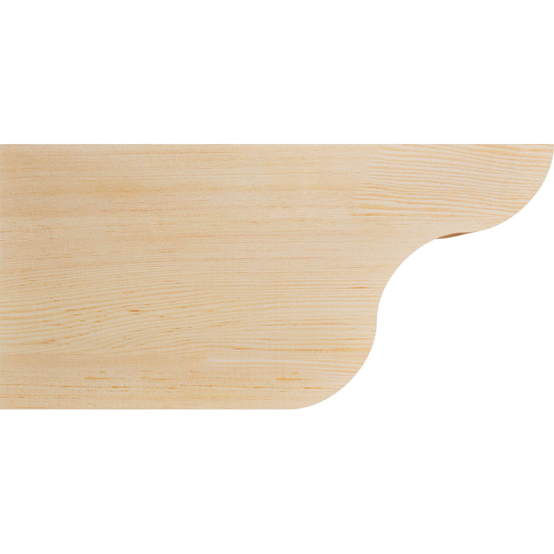 Queue de chevron lisse Carmel, Douglas, 12" H x 24" W x 3.5" D
