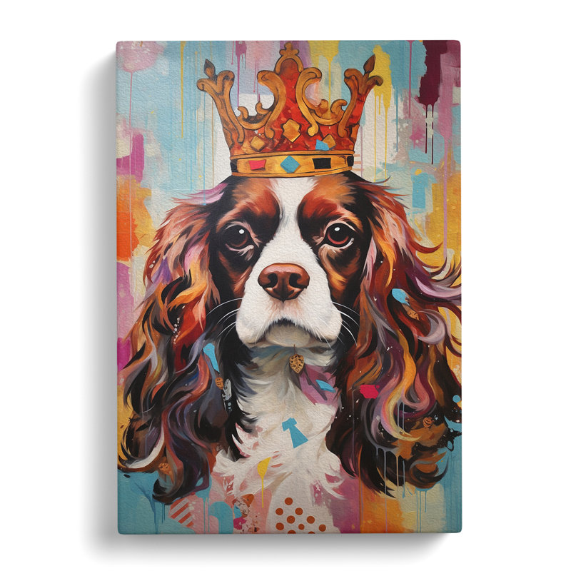 Cavalier King Charles Spaniel Contemporary - No Frame Print, 76cm H x 50cm W x 3cm D