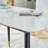 Tresha Faux Marble Top Metal Base Dining Table