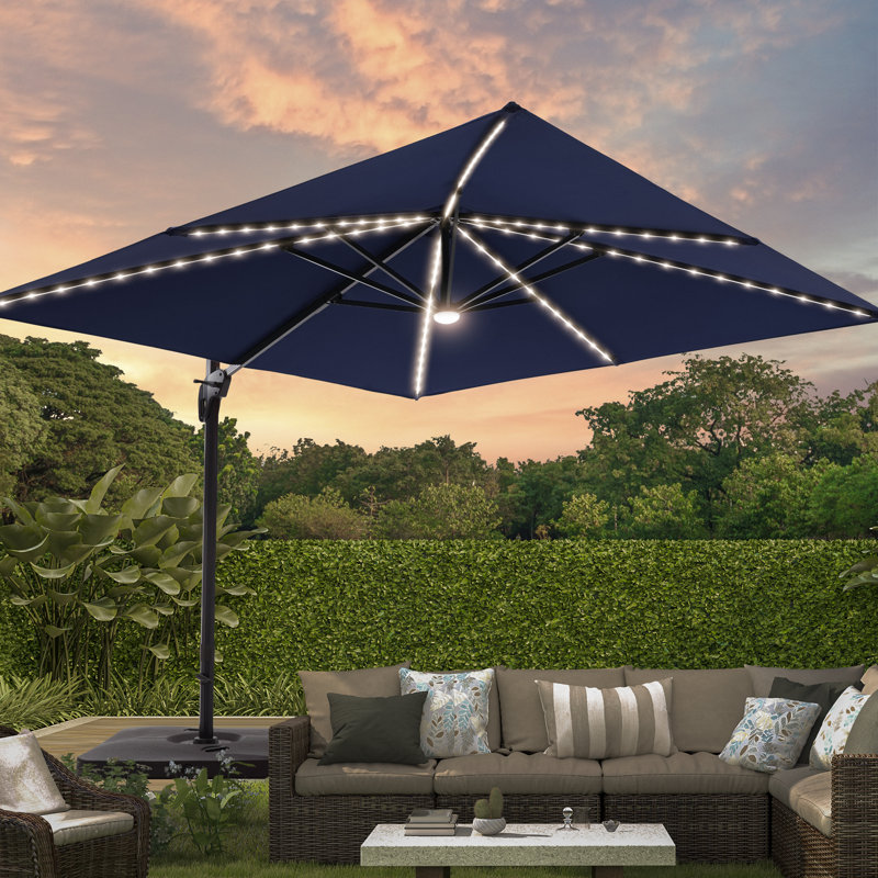 Parasol en porte-à-faux 120 po Lemay, Bleu marine