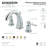 Kingston Brass Concord Two-Handle 3-Hole Deck Mount Widespread Bathroom Faucet with Brass Pop-Up Drain