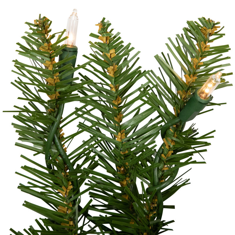Guirlande de Noël artificielle pré-éclairée en pin, 7 po x 36 po