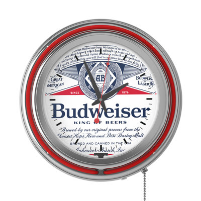 Horloge murale 12" Budweiser