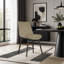 Ensemble de 4 chaises de salle à manger modernes en cuir PU, chaises d'appoint rembourrées avec pieds en métal, chaises de cuisine et de salle à manger imperméables et résistantes aux taches-586526056-586526060