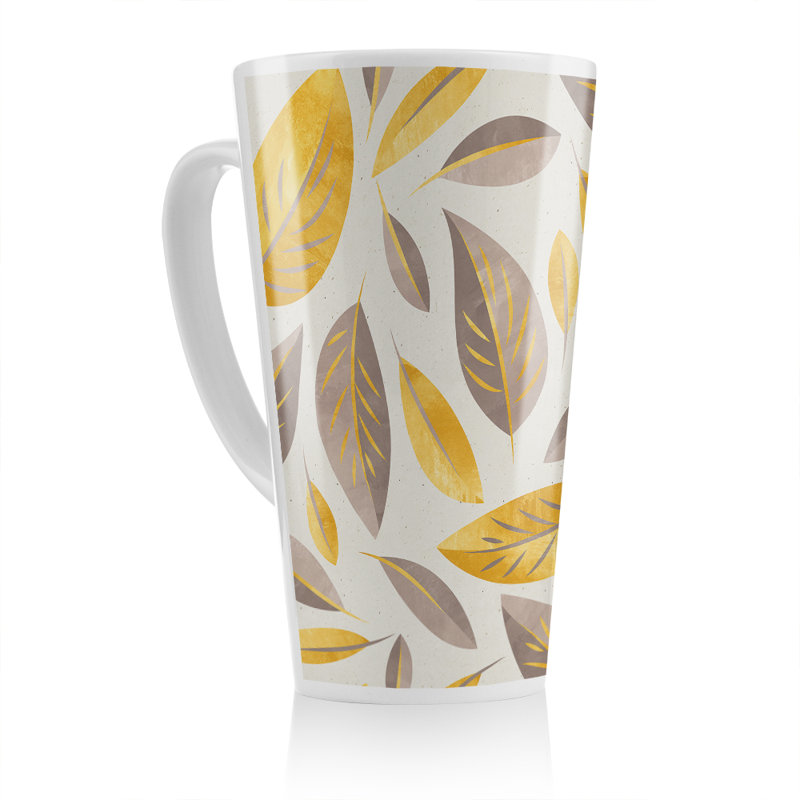 Botanical Leaf Latte Mug