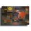 «Fire at Full Moon» par Paul Klee, art mural en métal doré, 16 po x 12 po-137719205